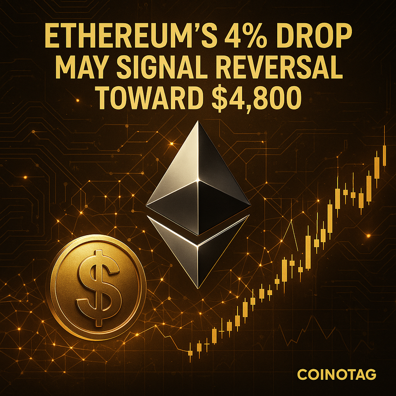이더리움 4% 하락…유동성 스윕 후 4,800달러 반등 ‘분석’