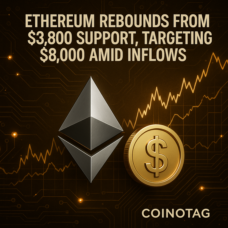 이더리움, 3,800달러 지지선 반등…기관 자금 유입 속 8,000달러 가능성 전망