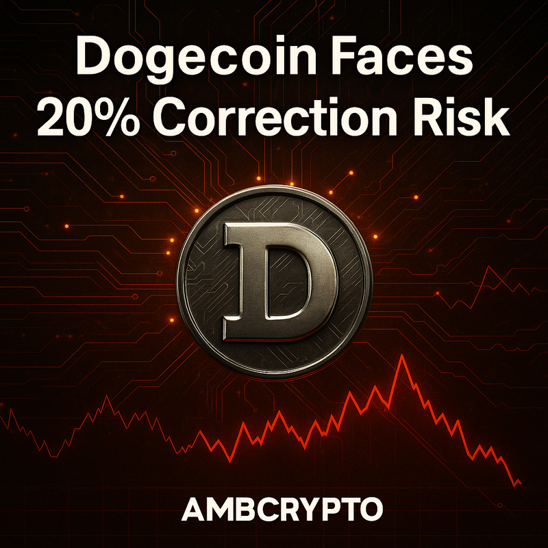 도지코인, 주요 지지선 붕괴…20% 추가 조정 가능성 제기