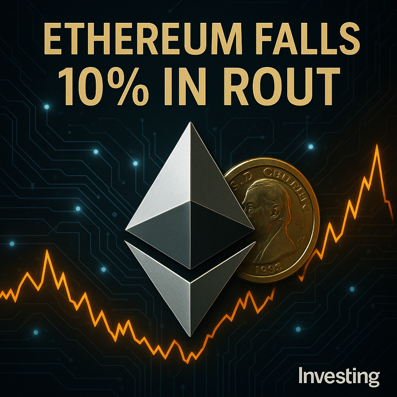이더리움, 하루 새 10% 급락…시총 3,954억 달러로 축소