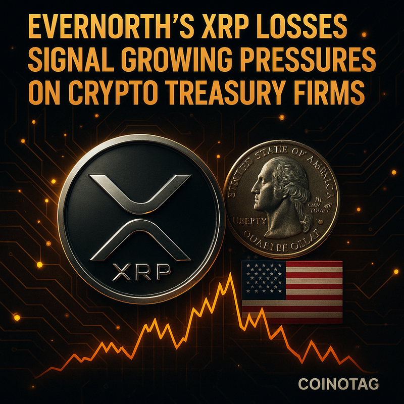 에버노스, 리플 XRP 평가손실 7,800만 달러…디지털 자산 재무기업 압박 가중