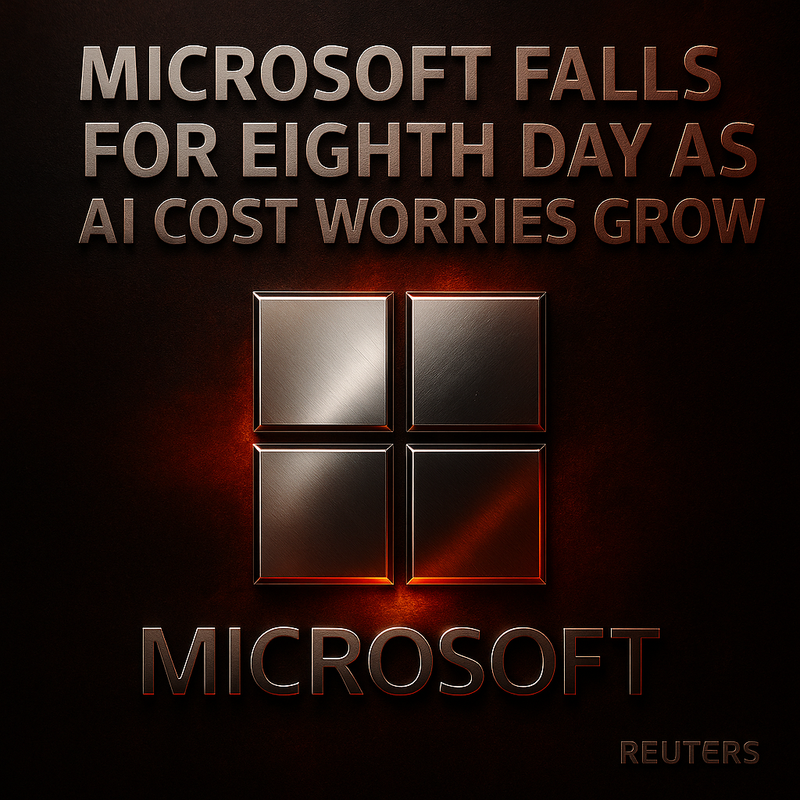 마이크로소프트 8일째 하락…AI 비용 우려 확산