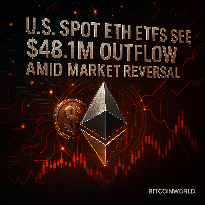 미국 이더리움 현물 ETF, 하루 새 4,810만 달러 유출…기관 심리 급랭