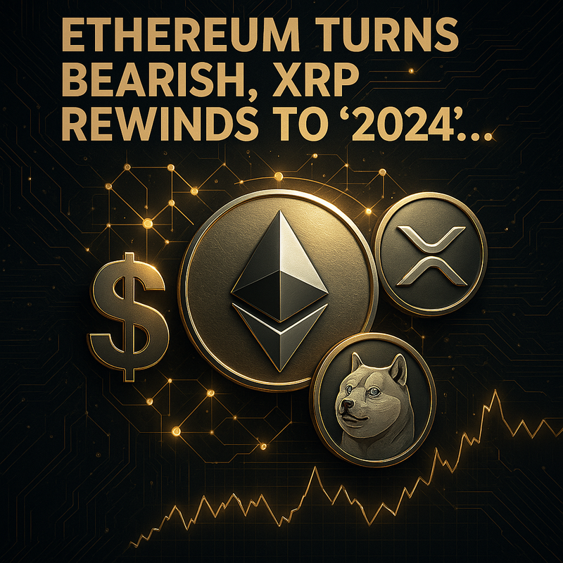 이더리움 약세 전환, 리플 XRP는 ‘2024년 시세’ 회귀…도지코인 회복 가능성은