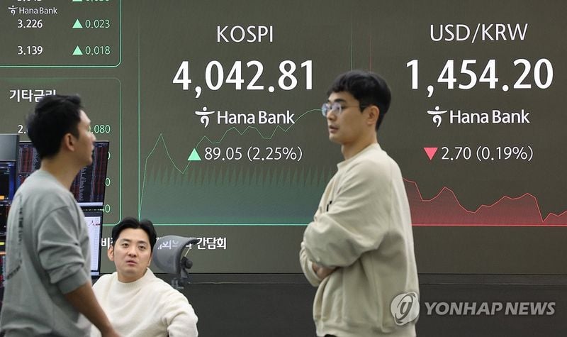 코스피 2.31% 상승…美 셧다운 종료·배당소득 분리과세 완화 기대에 4,040선 회복