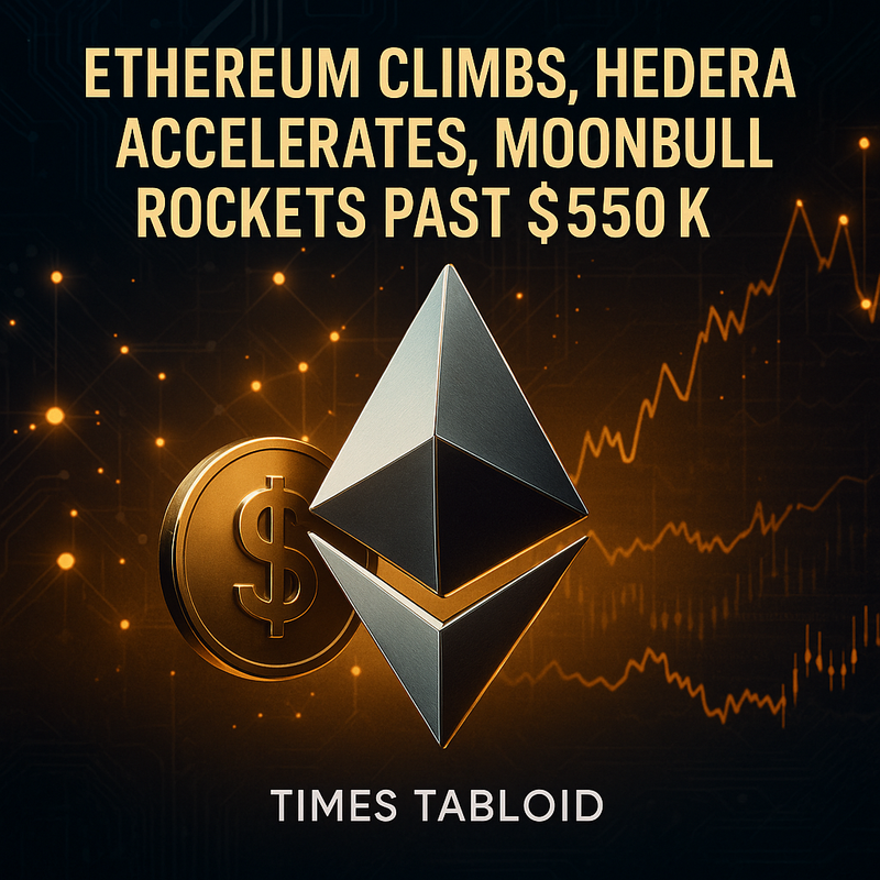 이더리움 상승, 헤데라 가속…문불(MoonBull) 55만 달러 돌파 ‘1000배 코인 전쟁’ 본격화
