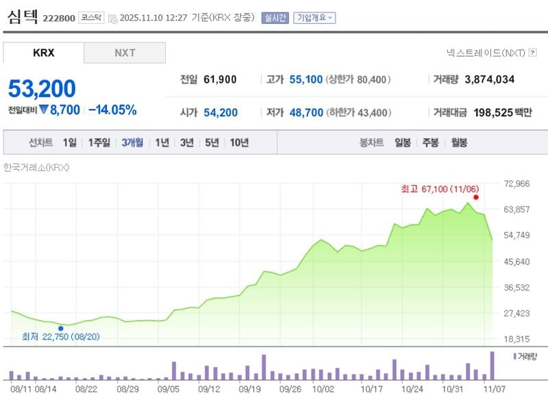 심텍 / 네이버증권