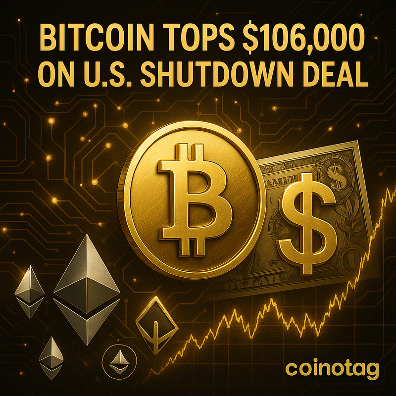미국 셧다운 합의에 비트코인 10만6천달러