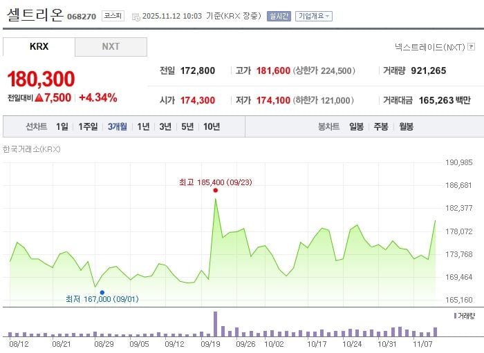 셀트리온 / 네이버증권