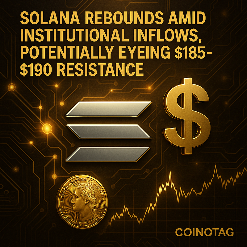 솔라나 반등, 기관 자금 유입 속 185∼190달러 저항선 주시 전망