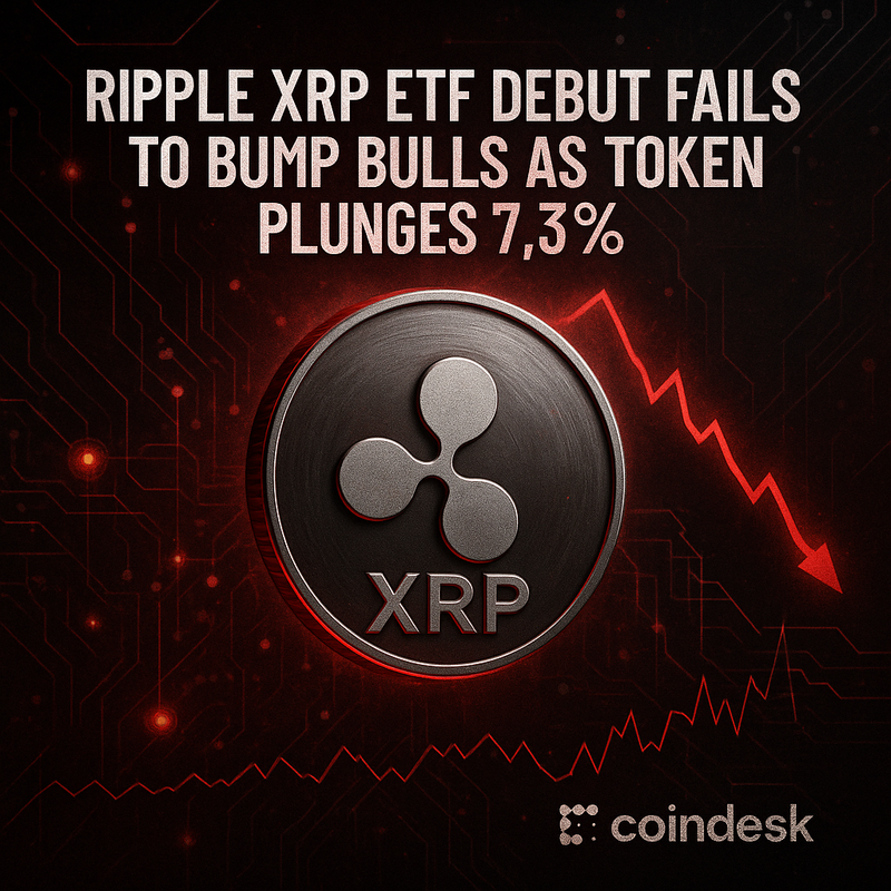 리플 XRP ETF 데뷔에도 7.3% 급락…2.30달러 붕괴로 추가 하락 경고