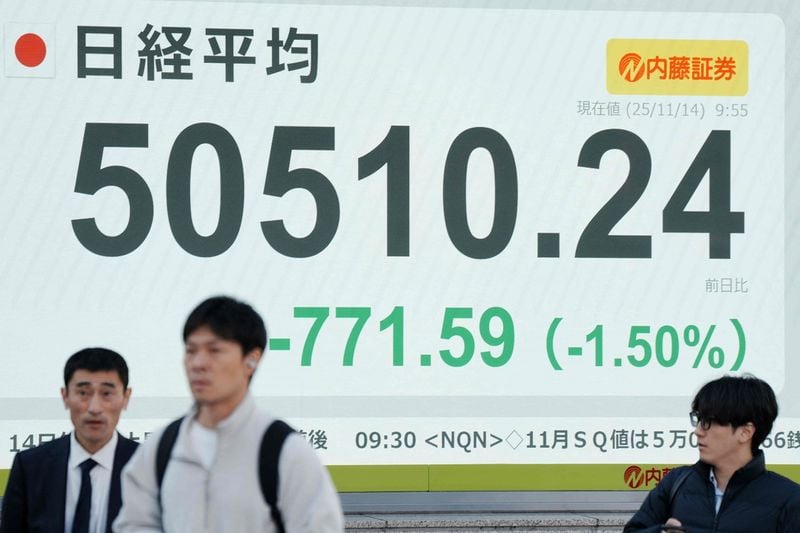 글로벌 증시 AI 불안에 일제 하락…코스피 3.81%·닛케이 1.77%↓