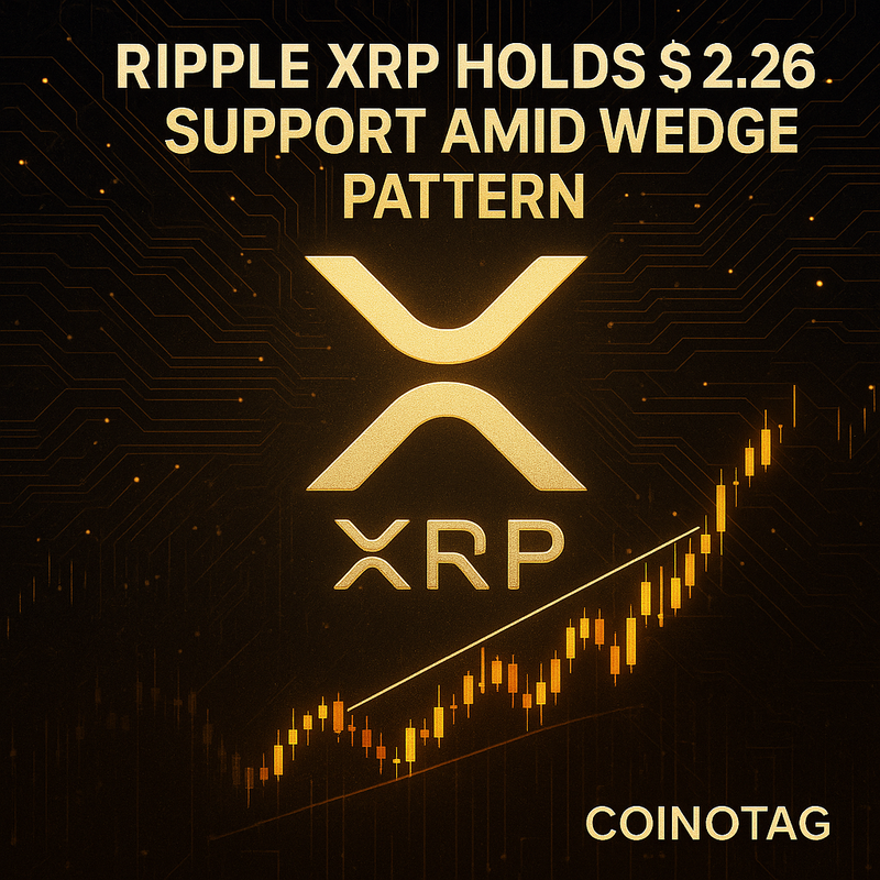 리플 XRP, 2.26달러 지지선 방어 속 쐐기 패턴…향후 변동성 확대 전망