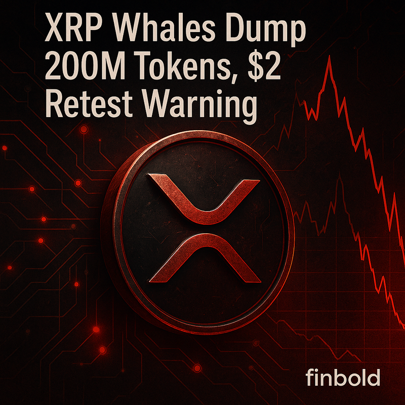 리플 XRP 고래 2억개 투매…2달러 재시험 경고 나왔다