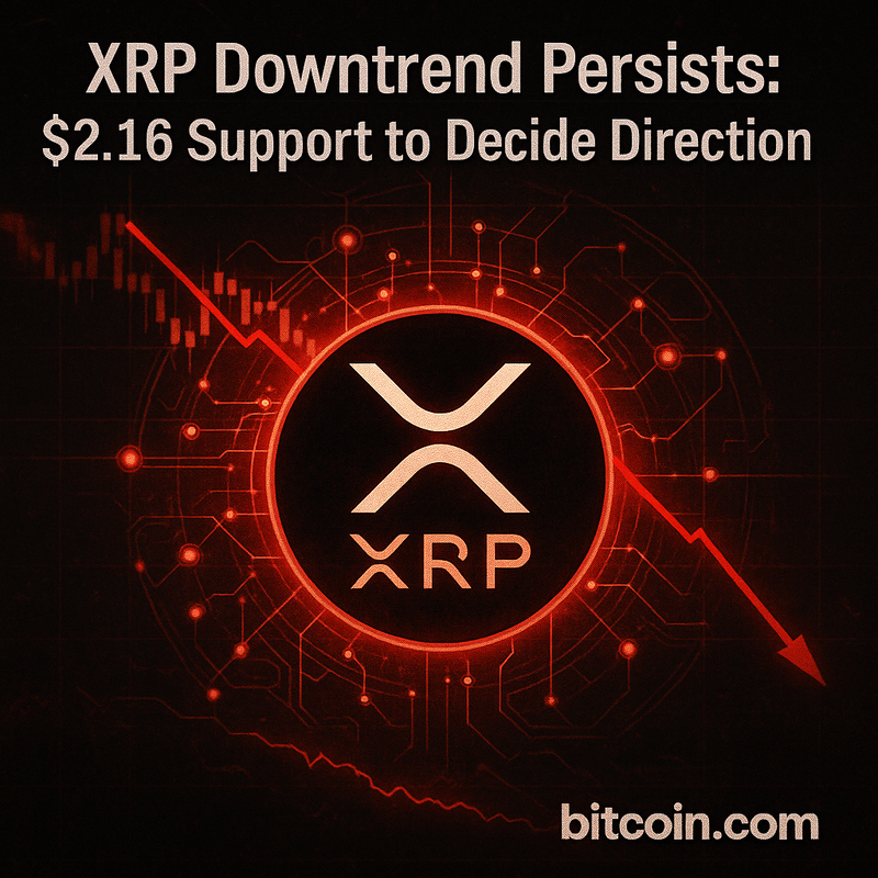 리플 XRP 하락세 지속…2.16달러 지지선 붕괴 여부가 향방 가른다