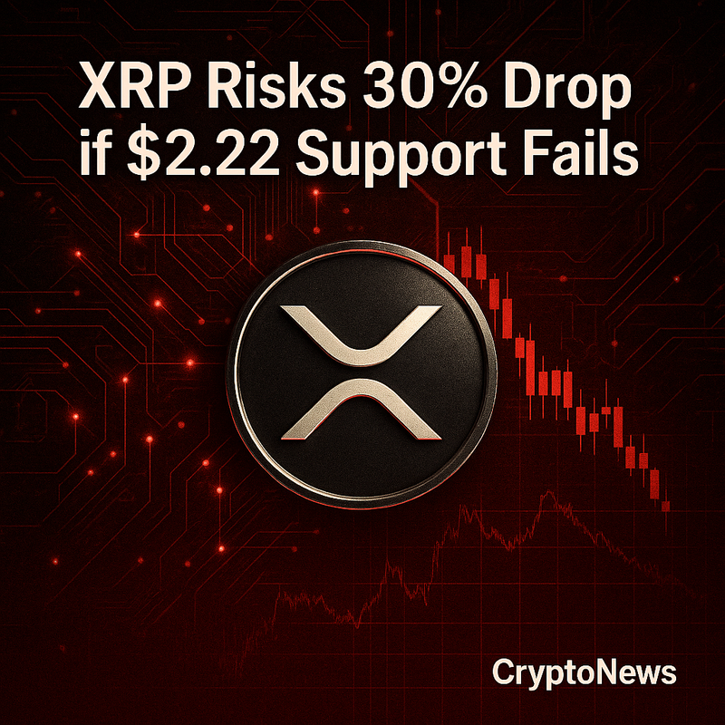 리플 XRP 2.22달러 지지 붕괴 시 30% 추가 하락 경고…ETF 효과 약화 분석