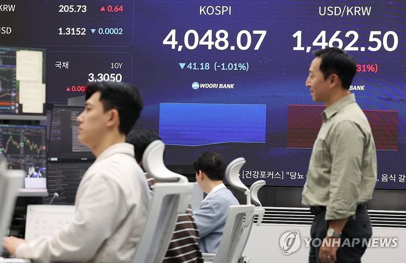 코스피 1.9% 하락…미 연준 매파 발언·AI주 투자심리 악화 영향