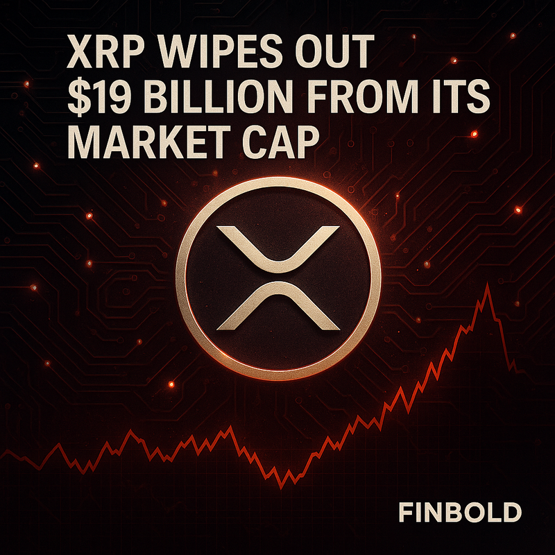 리플 XRP 시총 일주일 새 190억달러 증발…지지선 약화 우려 커져