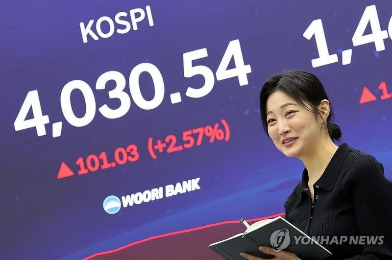 코스피, 엔비디아 훈풍에 4,000선 회복…장 초반 2.66% 급등