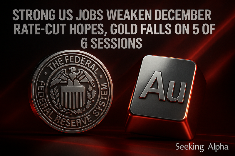 미 고용 강세에 12월 금리 인하 기대 약화…금값 6거래일 중 5일 하락