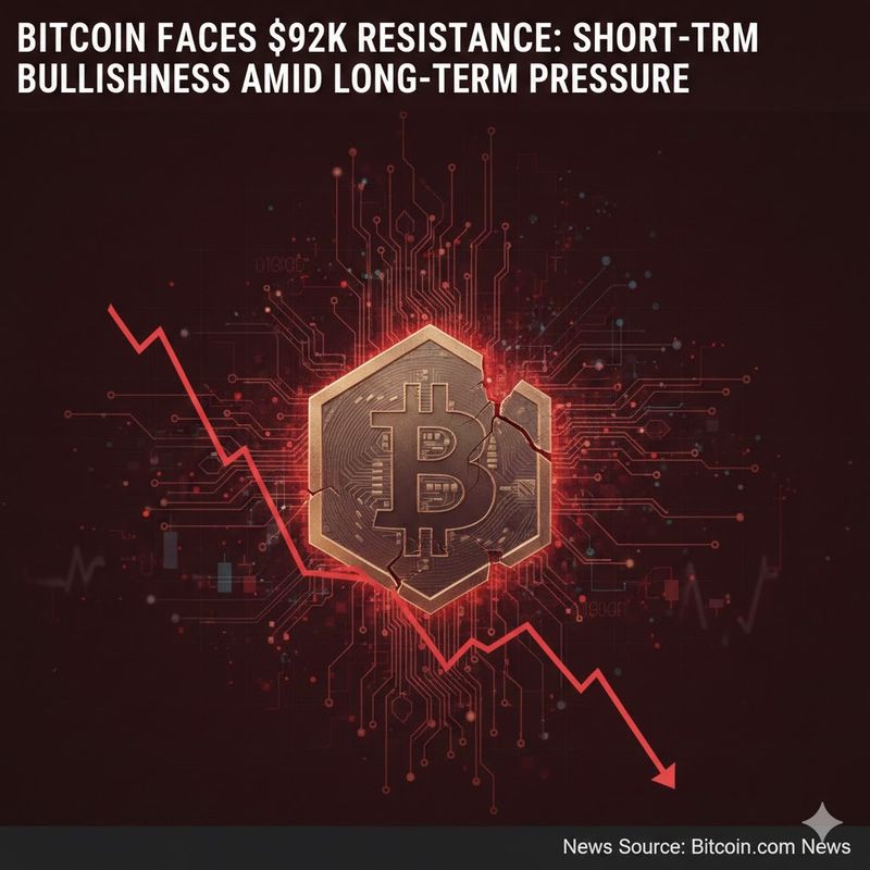 비트코인, 9만2천 달러 저항대 직면…단기 강세 속 장기 압력 지속