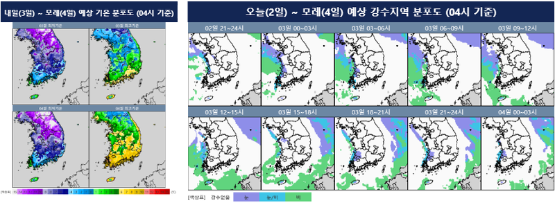 [오늘의 날씨] 찬 대륙고기압 남하로 영하 11도 한파…서해안 3~8cm 눈·동해안 대기 ‘매우 건조’ / 기상청