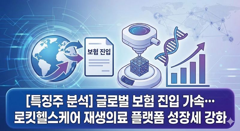 [특징주 분석] 글로벌 보험 진입 가속… 로킷헬스케어 재생의료 플랫폼 성장세 강화