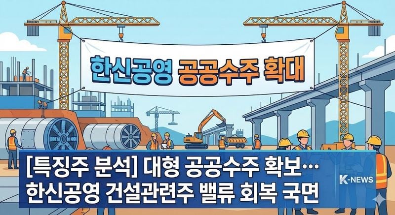 [특징주 분석] 대형 공공수주 확보… 한신공영 건설관련주 밸류 회복 국면