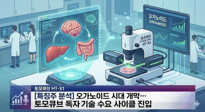 [특징주 분석] 오가노이드 시대 개막… 토모큐브 독자 기술 수요 사이클 진입