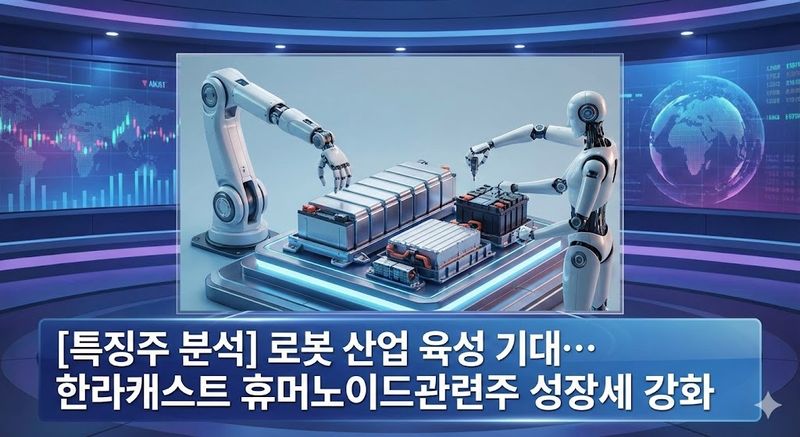 [특징주 분석] 로봇 산업 육성 기대… 한라캐스트 휴머노이드관련주 성장세 강화