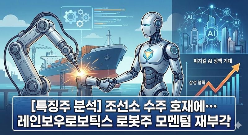 [특징주 분석] 조선소 수주 호재에… 레인보우로보틱스 로봇주 모멘텀 재부각