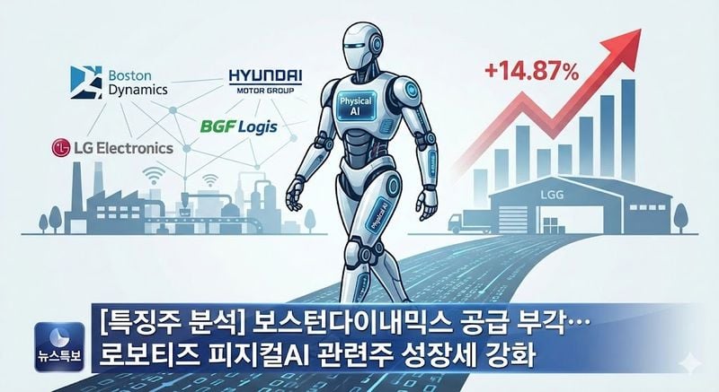 [특징주 분석] 보스턴다이내믹스 공급 부각… 로보티즈 피지컬AI 관련주 성장세 강화