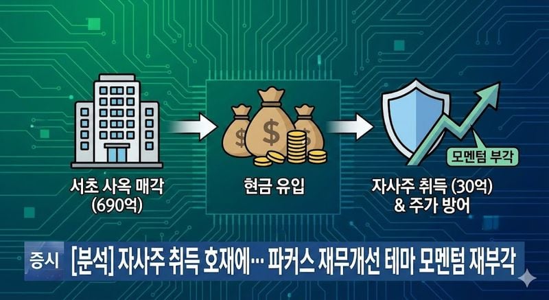 [분석] 자사주 취득 호재에… 파커스 재무개선 테마 모멘텀 재부각