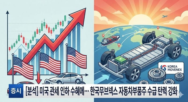 [분석] 미국 관세 인하 수혜에… 한국무브넥스 자동차부품주 수급 탄력 강화