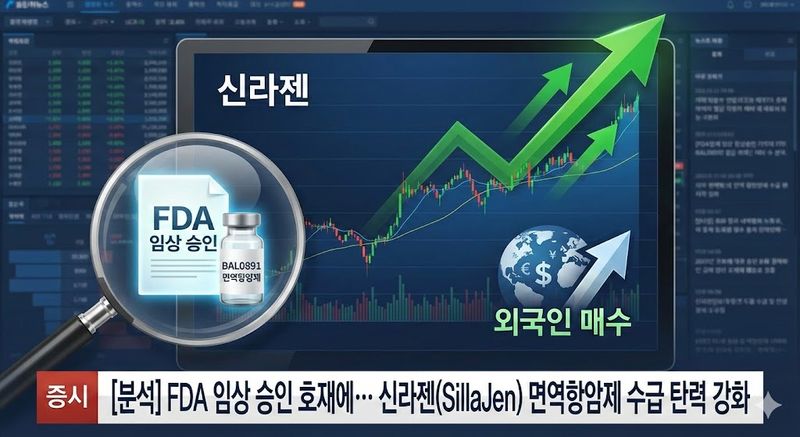[분석] FDA 임상 승인 호재에… 신라젠(SillaJen) 면역항암제 수급 탄력 강화