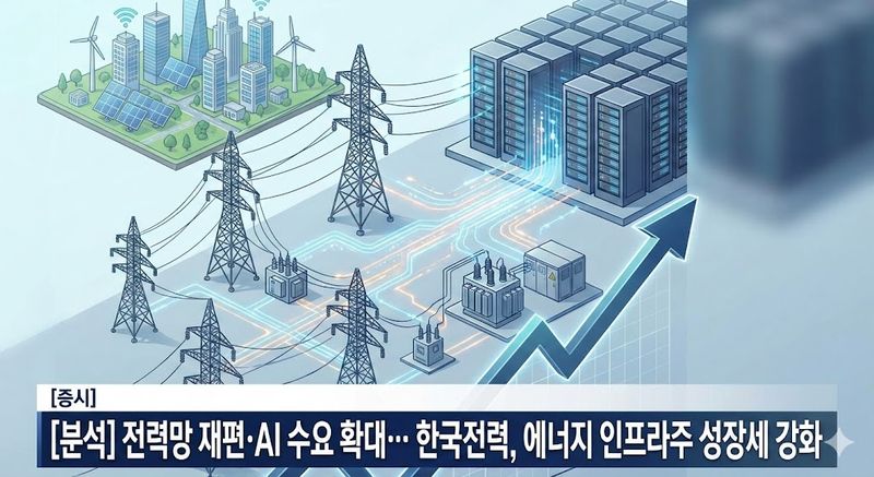 [분석] 전력망 재편·AI 수요 확대… 한국전력, 에너지 인프라주 성장세 강화