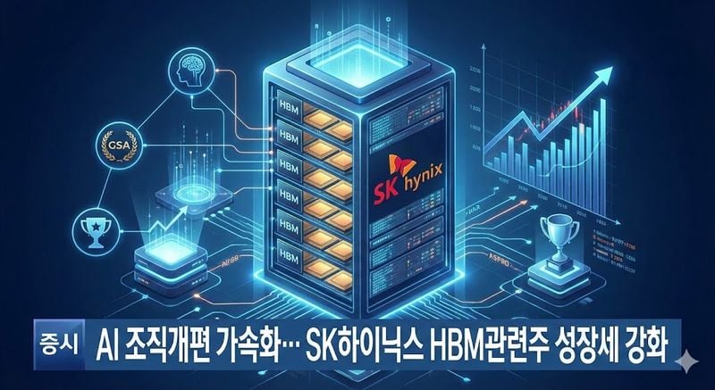 [분석] AI 조직개편 가속화… SK하이닉스 HBM관련주 성장세 강화