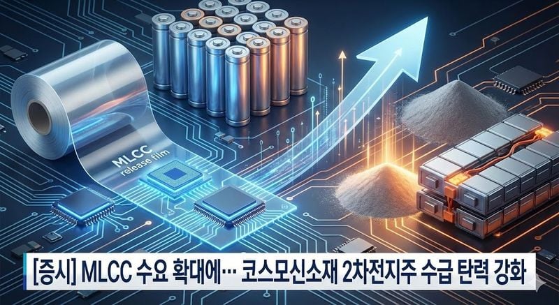 [분석] MLCC 수요 확대에… 코스모신소재 2차전지주 수급 탄력 강화