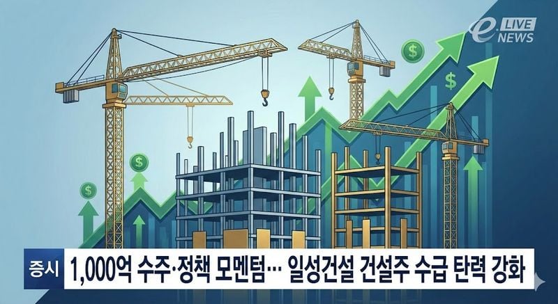[분석] 1,000억 수주·정책 모멘텀… 일성건설 건설주 수급 탄력 강화