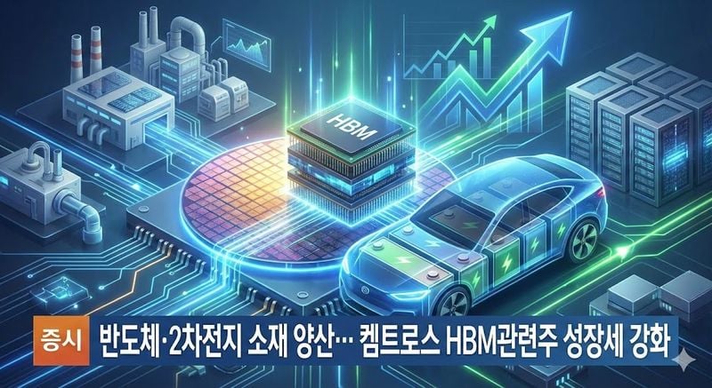 [분석] 반도체·2차전지 소재 양산… 켐트로스 HBM관련주 성장세 강화