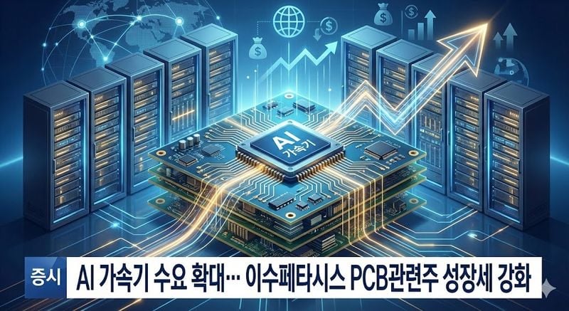 [분석] AI 가속기 수요 확대… 이수페타시스 PCB관련주 성장세 강화