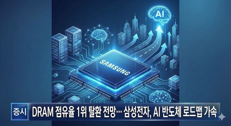 [분석] DRAM 점유율 1위 탈환 전망… 삼성전자, AI 반도체 로드맵 가속