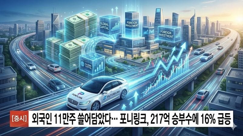 [분석] 외국인 11만주 쓸어담았다… 포니링크, 217억 승부수에 16% 급등