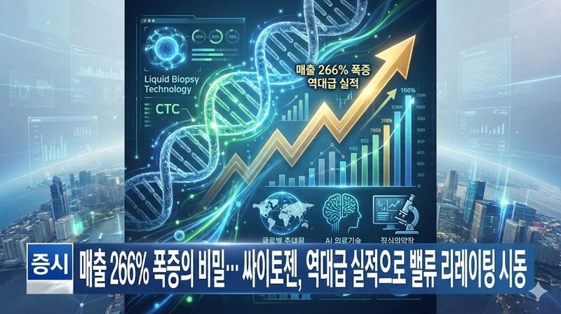 [분석] 매출 266% 폭증의 비밀… 싸이토젠, 역대급 실적으로 밸류 리레이팅 시동