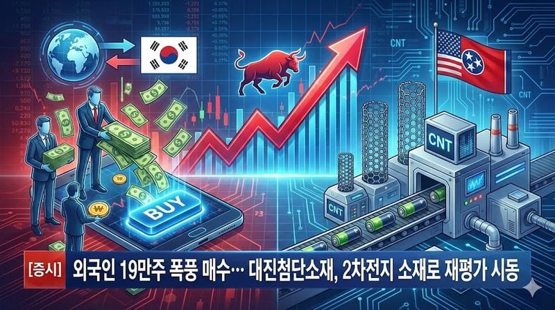 [분석] 외국인 19만주 폭풍 매수… 대진첨단소재, 2차전지 소재로 재평가 시동