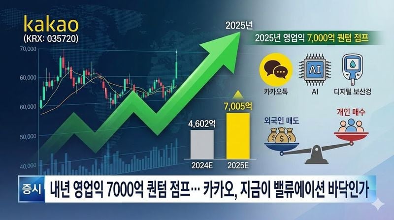 [분석] 내년 영업익 7000억 퀀텀 점프… 카카오, 지금이 밸류에이션 바닥인가