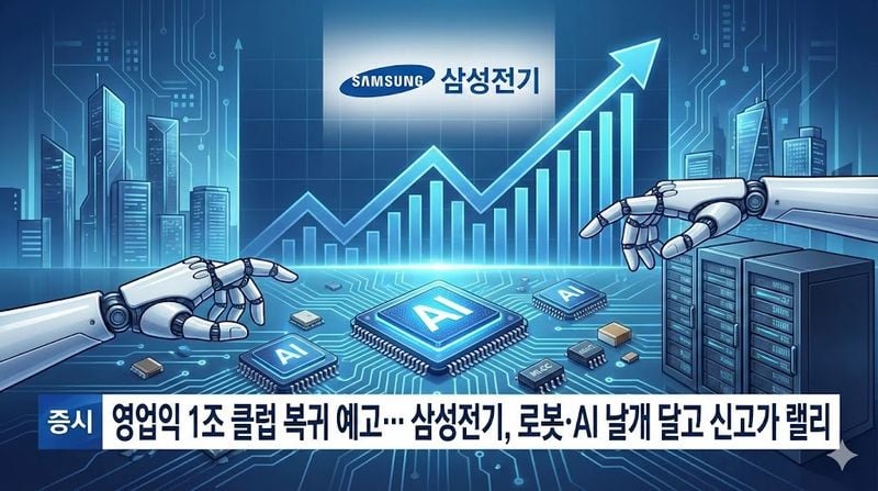 [분석] 영업익 1조 클럽 복귀 예고… 삼성전기, 로봇·AI 날개 달고 신고가 랠리