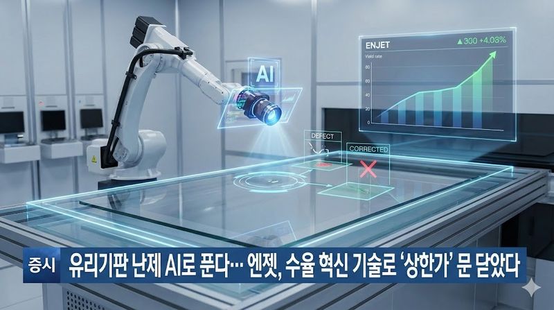 [분석] 유리기판 난제 AI로 푼다… 엔젯, 수율 혁신 기술로 '상한가' 문 닫았다