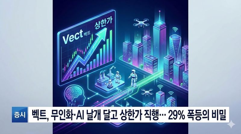 [분석] 벡트, 무인화·AI 날개 달고 상한가 직행… 29% 폭등의 비밀
