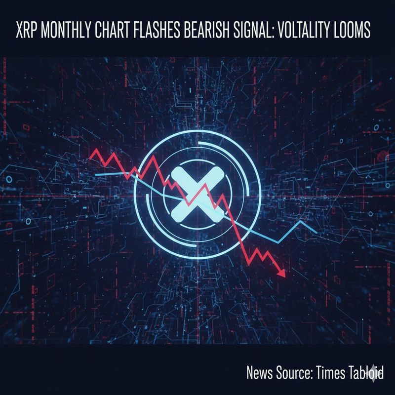 리플 XRP 월봉 차트서 하락 신호 발생… 추세 전환 분수령 (제공:AI제작)
